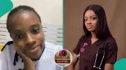 Nigerian lady fulfills childhood dream of becoming a nurse after writing it in yearbook