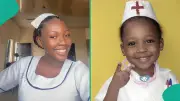 Young Lady Melts Hearts with Throwback Photo as She Achieves Nursing Dream