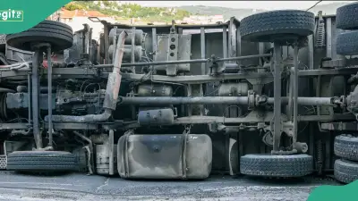 Asaba Residents Scoop Fuel From Leaking Tanker Despite Explosion Risk