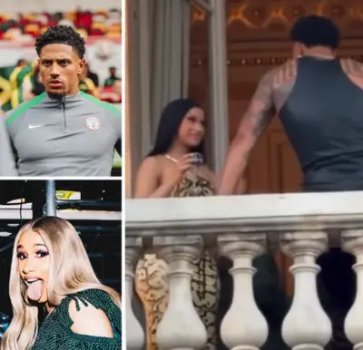 Cardi B and Nigerian Goalkeeper Maduka Okoye Spotted Cozy at Paris Fashion Week