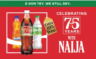 Coca-Cola Launches 60cl Bottles for 75 Years in Nigeria