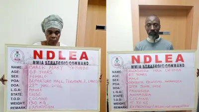 NDLEA Arrests British-Nigerian Grandmother With 13kg Cocaine in Plantains