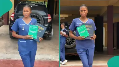 Nigerian Lady Celebrates Becoming Registered Nurse After Nursing School