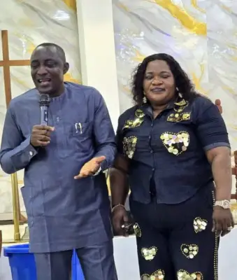 Nigerian pastor advises against marrying ugly spouses, praises his beautiful wife