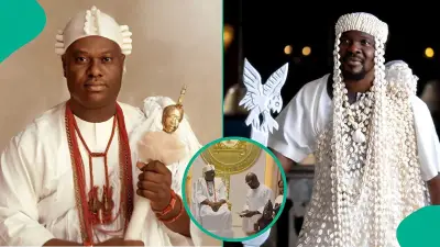 Ooni of Ife Prays for Baba Ijesha During Palace Visit Video Surfaces
