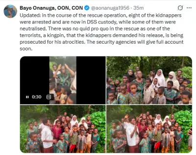 Oyo abduction: Eight kidnappers arrested, others killed – Presidency