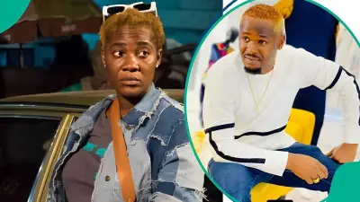 Zubby Michael's Priceless Reaction as Mercy Johnson Demonstrates Bottle-Breaking Trick