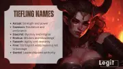 Best Tiefling Names for Male and Female Characters