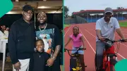 Davido Shares Adorable Moment With Hailey and His Father in Osun
