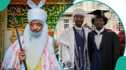 Emir of Kano Muhammadu Sanusi II Celebrates Son’s UK Graduation in Royal Attire