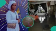 Lady Screams as Fish Swim Inside Friend's Flooded Lekki Apartment