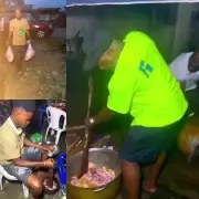 Men Cook Local Delicacies to Celebrate Club Member's New Baby
