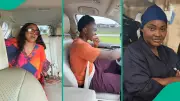Mercy Aigbe Freaks Out as Teen Son Drives Her for First Time