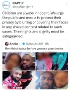 NAPTIP Urges Protection of Asaba Content Creator's Children Amid R@pe Allegation