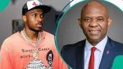 Victor Osimhen and Tony Elumelu Meet at Private Jet Hangar Sparks Viral Reactions