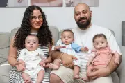 Woman told she'd never get pregnant gives birth to triplets