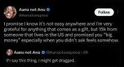 X User Disappointed After Receiving ₦15k From US Promiser