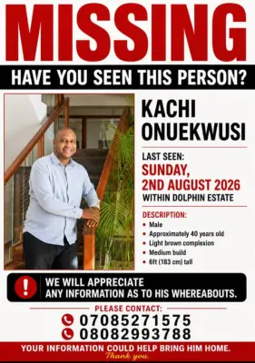 Family Urgently Seeks Help to Find Missing Kachi Onuekwusi