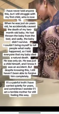 Mother Struggles to Forgive Son for Accidental Sibling Death