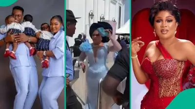 Security Bounces Regina Chukwu, Victoria Adeboye at Lateef Adedimeji's Triplets' Thanksgiving Party