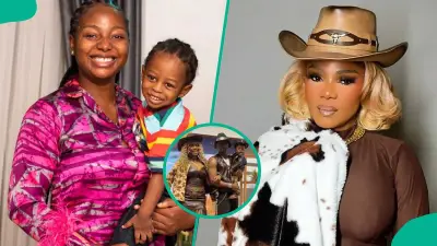 Wunmi Aloba, Son Liam Steal Spotlight in Cowboy Outfits at Iyabo Ojo's Grandson's Birthday