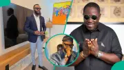 Femi Adebayo Breaks Down in Tears Paying Tribute to Late Ogogo at Premiere