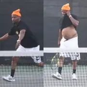 Jamie Foxx Tennis Court Photos Spark Pregnant Meme Reaction