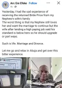 Nigerian Man Reveals Nephew's Wife Ended Marriage After Securing High-Paying Job