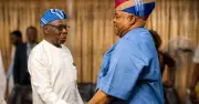 Obasanjo Dances with Adeleke After Osun Re-election Victory