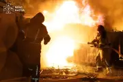 Russia Strikes Kyiv Area, Damages Stadium, Kills 3