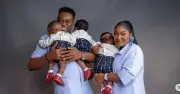 Shade Okoya, Funke Akindele, K1 shine at Lateef, Mo Bimpe's triplets' thanksgiving