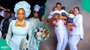 Shade Okoya Pinches Son Wahab at Lateef Adedimeji's Party, Fans React