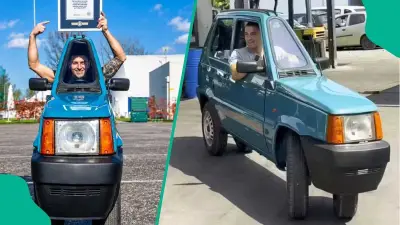 Italian Mechanic Builds World's Thinnest Car at 19.5 Inches, Sets Guinness Record