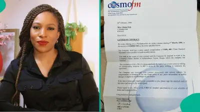 Lady Shows 2006 Cosmo FM Employment Letter, Nigerians React with Nostalgia