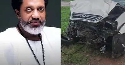 Nollywood actor Ricardo Agbor survives Ibadan car crash, shows wrecked Lexus SUV