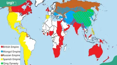 Top 10 Largest Empires in History: British Empire Leads at 35.5M km²