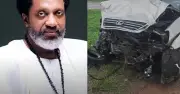 Nollywood actor Ricardo Agbor survives Ibadan car crash, shows wrecked Lexus SUV