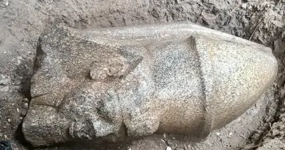 Farmer's discovery leads to 28-foot statue of Pharaoh Ramesses II