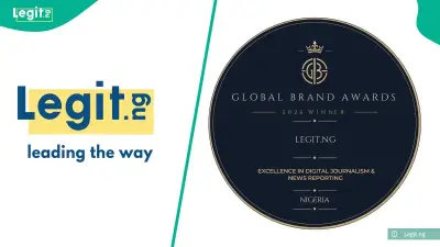 Legit.ng Wins Excellence in Digital Journalism at Global Brands Awards 2026