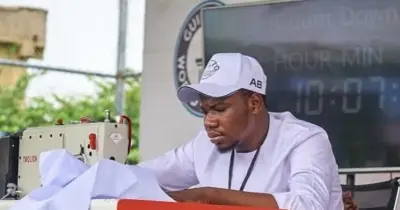 Nigerian tailor sews for 120 hours in Guinness World Record attempt